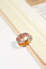 Men's Lucky Ring with Five Gods' Blessings, Taoist Spiritual Incantations, Amulet, Good Fortune Jewelry, Sterling Silver, Adjustable Size - Image 3