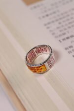 Men's Lucky Ring with Five Gods' Blessings, Taoist Spiritual Incantations, Amulet, Good Fortune Jewelry, Sterling Silver, Adjustable Size - Image 4